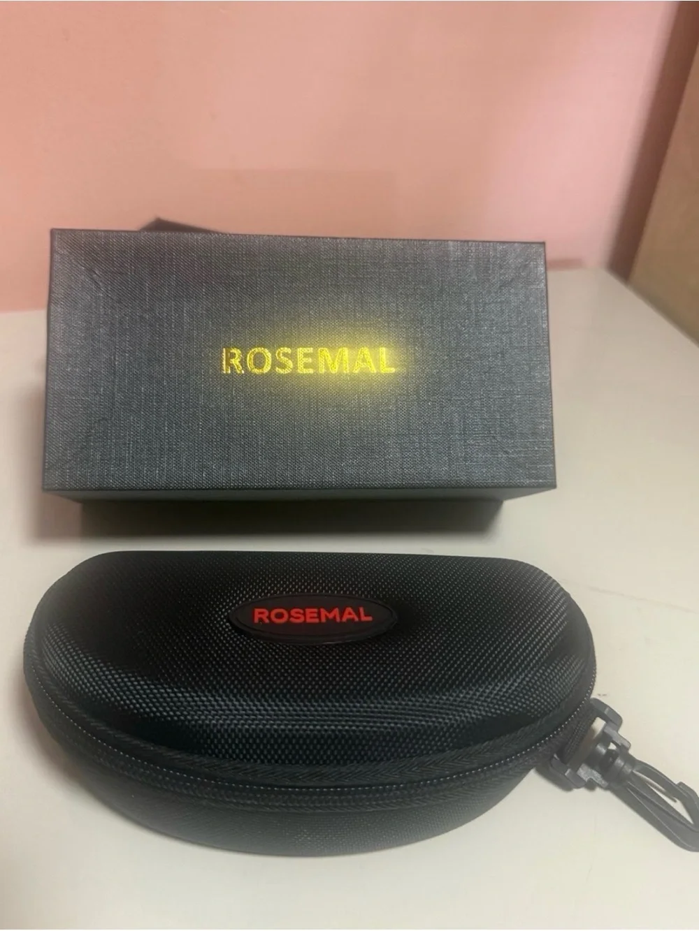 ROSEMAL unisex Wraparound Full Rim Sunglasses Black Plastic Frame Gray Lenses
